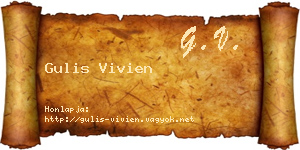 Gulis Vivien névjegykártya